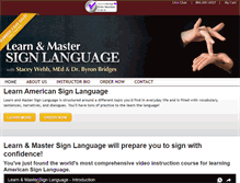 Tablet Screenshot of learnandmasterasl.com